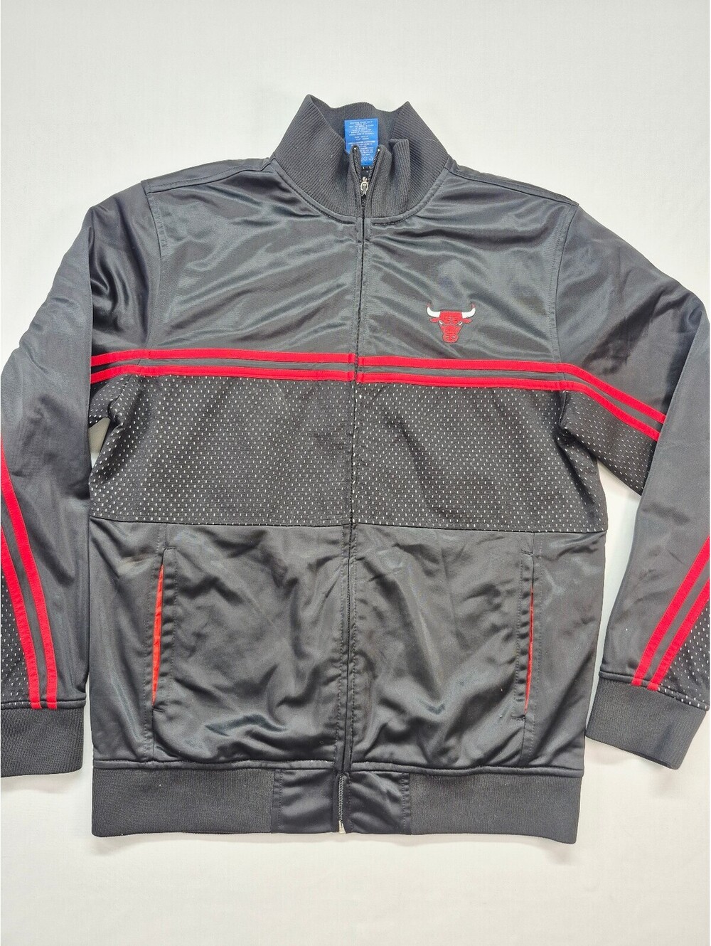 UNK black NBA Blue Label Chicago Bulls Mens Large Full Zip Training Jacket